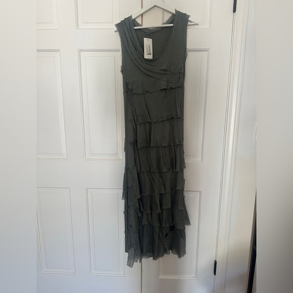 Tina Stephens Dresses & Skirts - NWT Tina Stephens - Elegant Gray Layered Silk Dress